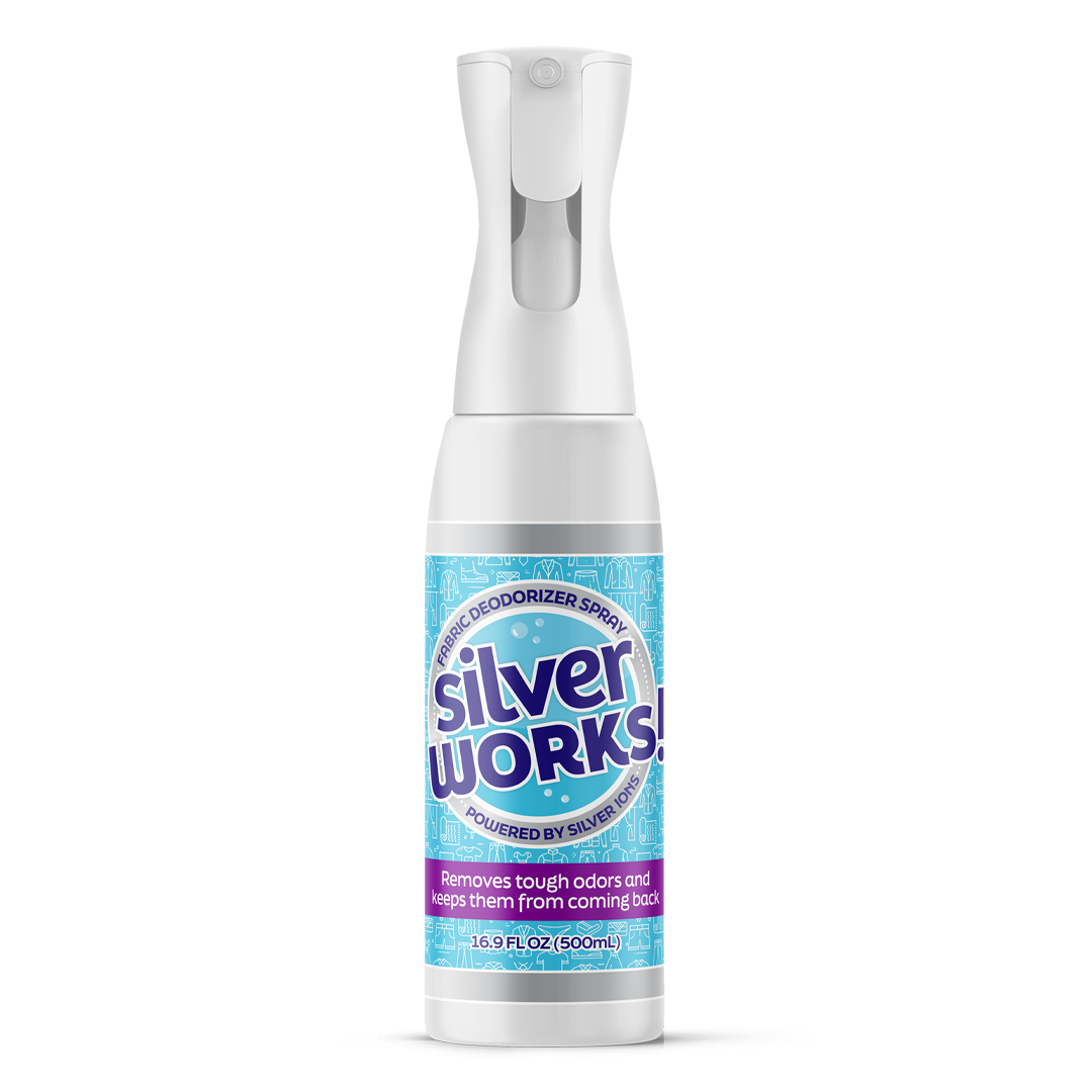 product image showcasing SilverWorks! fabric deodorizing spray