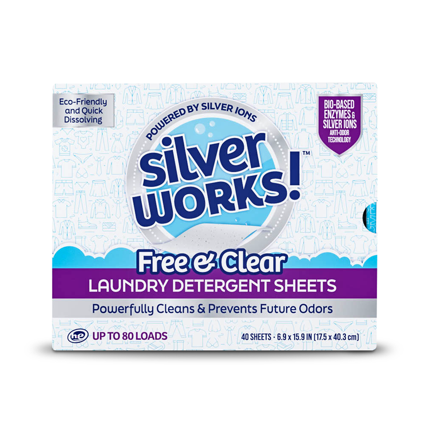 Dissolvable Laundry Detergent Sheets, Free & Clear