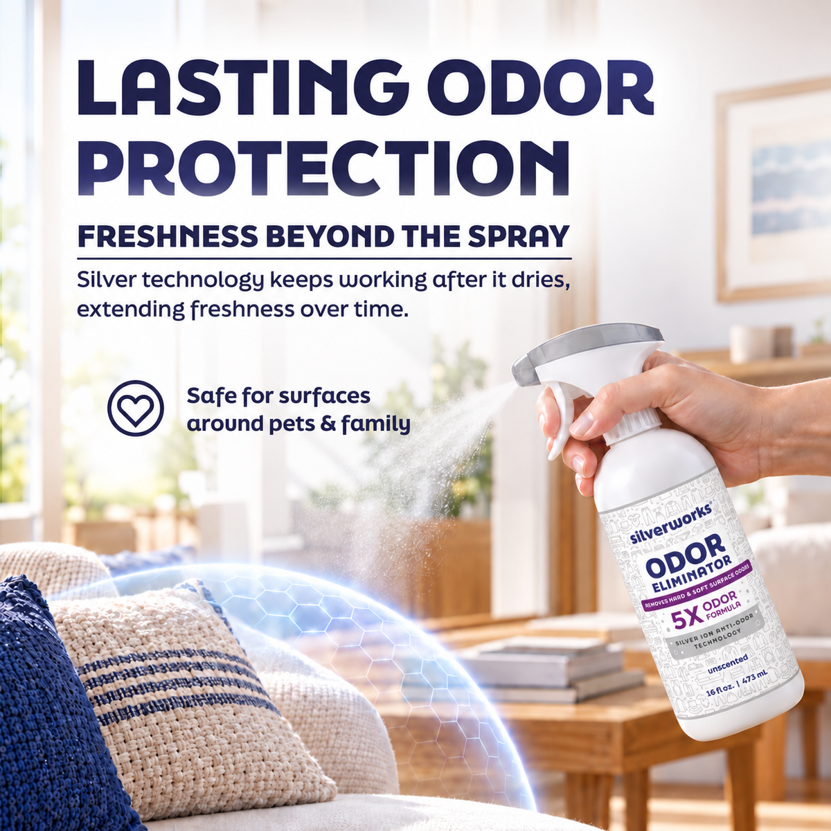 Odor Eliminator Spray, Unscented
