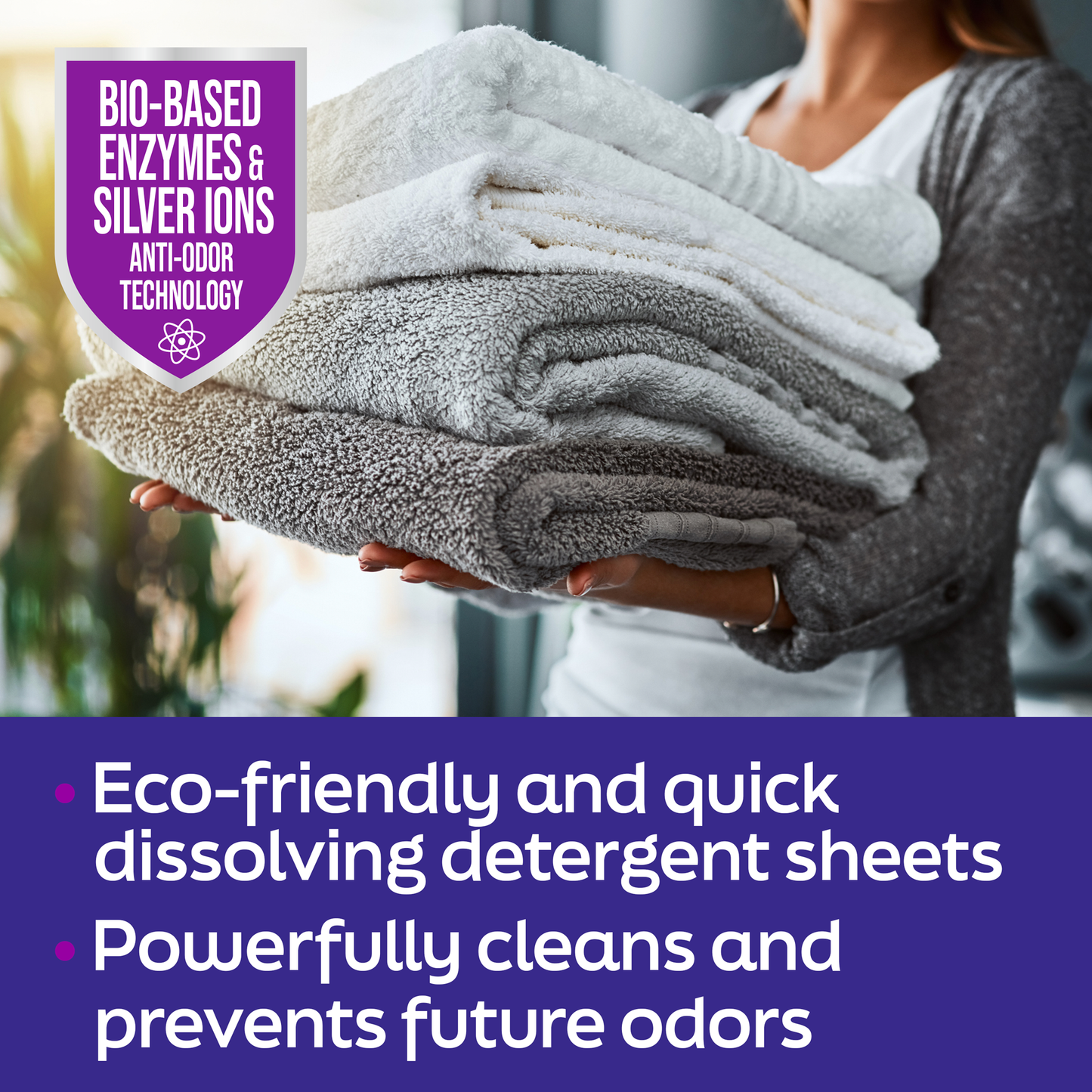 Dissolvable Laundry Detergent Sheets, Free & Clear