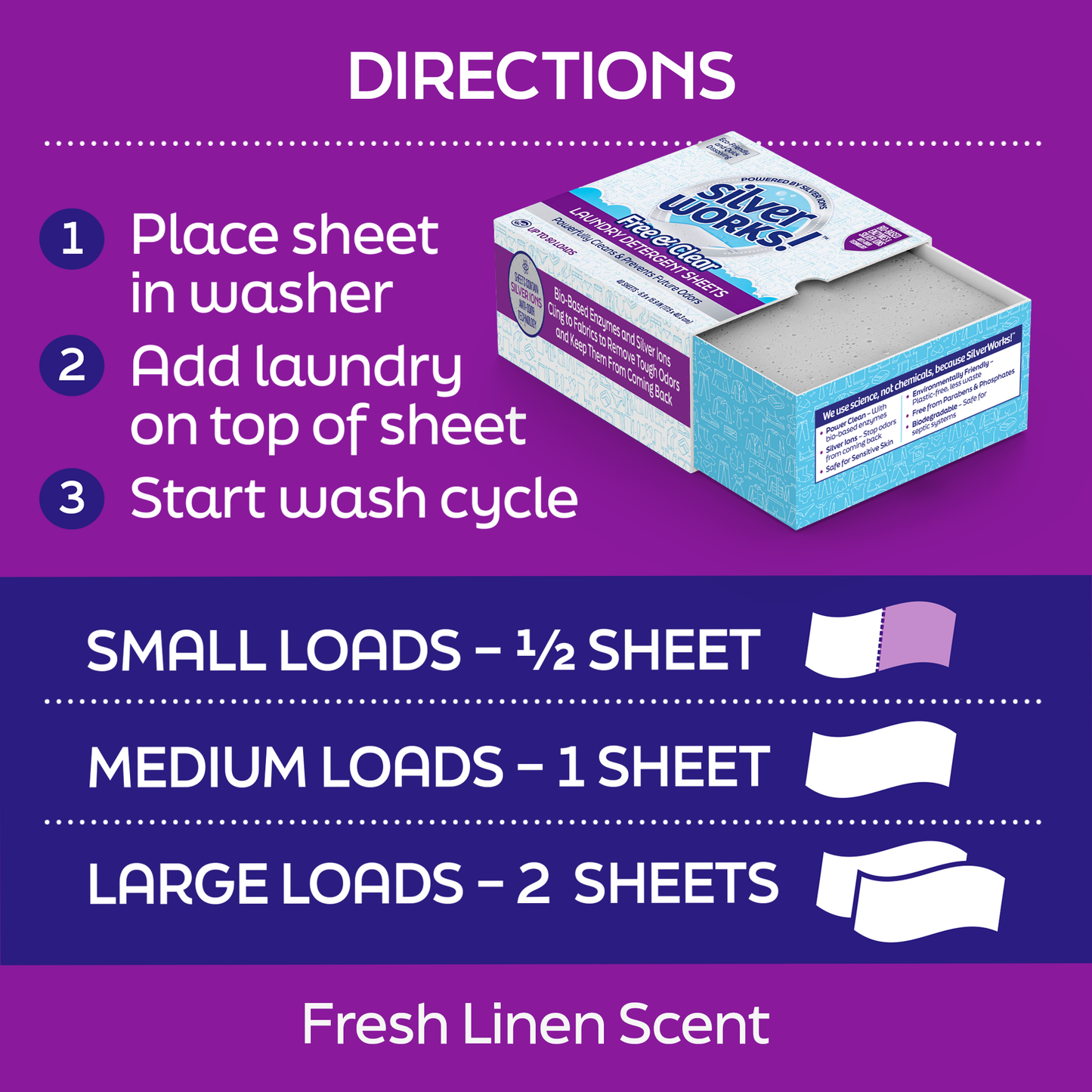 Dissolvable Laundry Detergent Sheets, Free & Clear