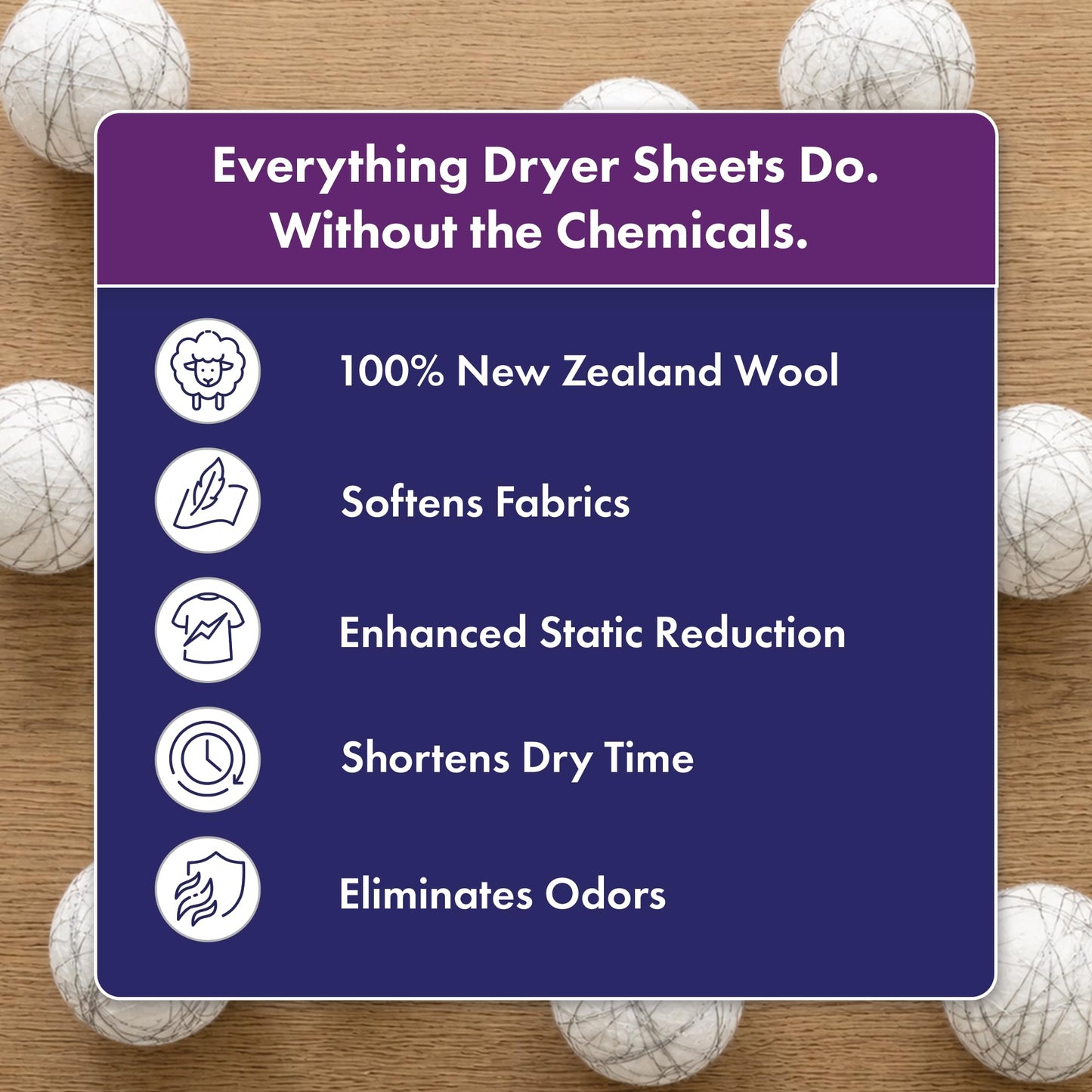 Silver Wool Dryer Balls + Magnetic Holder Kit