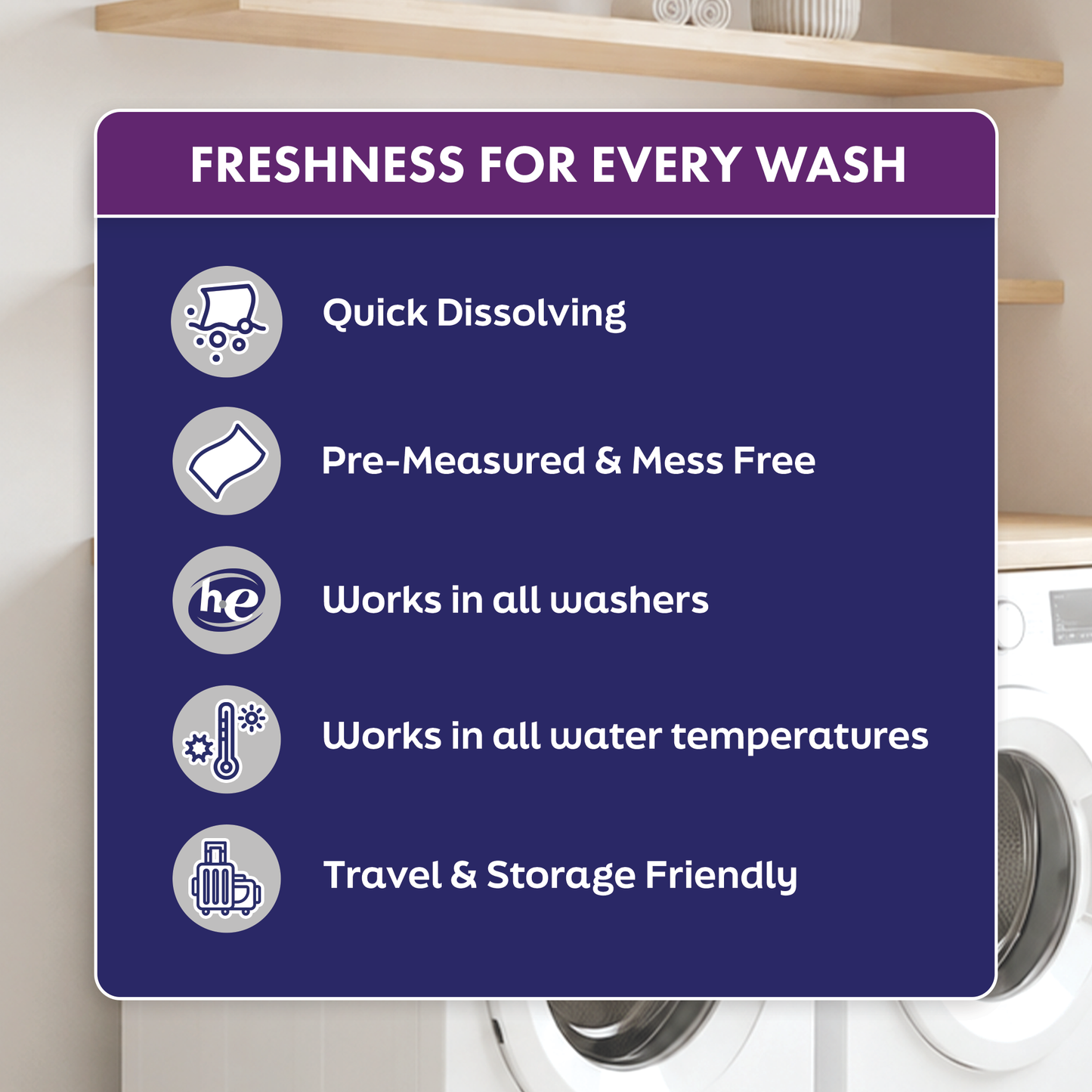 Dissolvable Laundry Detergent Sheets, Fresh Linen Scent