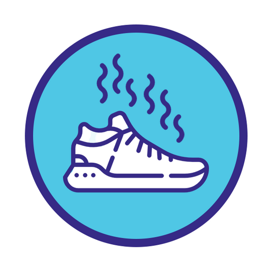 smelly athletic shoes icon